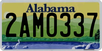 AL license plate 2AM0337