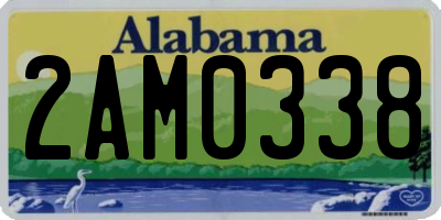 AL license plate 2AM0338