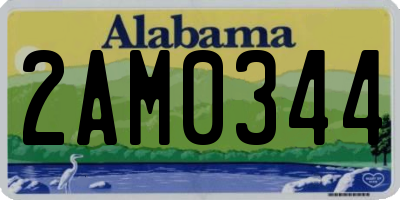 AL license plate 2AM0344