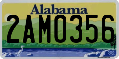 AL license plate 2AM0356