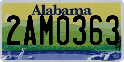 AL license plate 2AM0363