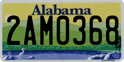 AL license plate 2AM0368