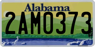 AL license plate 2AM0373