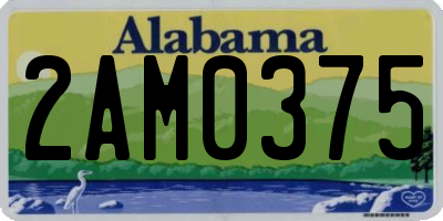 AL license plate 2AM0375