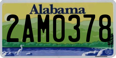 AL license plate 2AM0378