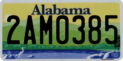 AL license plate 2AM0385