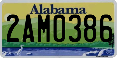 AL license plate 2AM0386