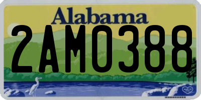 AL license plate 2AM0388