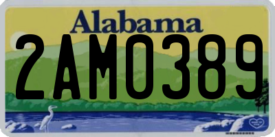 AL license plate 2AM0389
