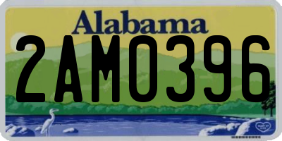 AL license plate 2AM0396