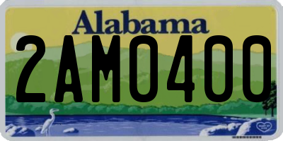 AL license plate 2AM0400