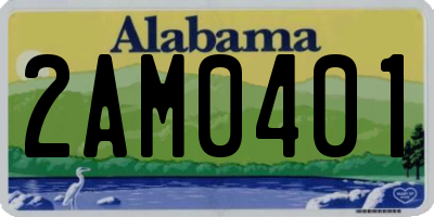AL license plate 2AM0401