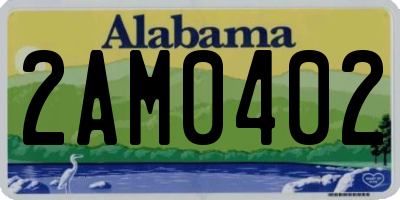 AL license plate 2AM0402