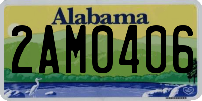 AL license plate 2AM0406