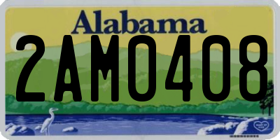 AL license plate 2AM0408
