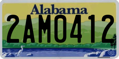 AL license plate 2AM0412