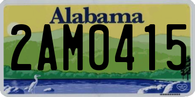 AL license plate 2AM0415
