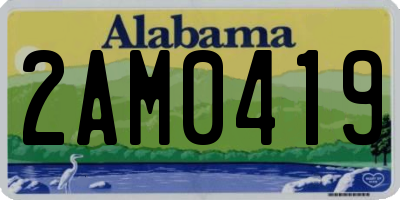 AL license plate 2AM0419