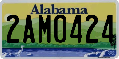 AL license plate 2AM0424