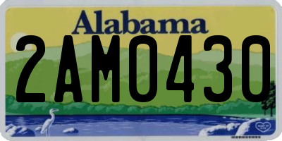 AL license plate 2AM0430