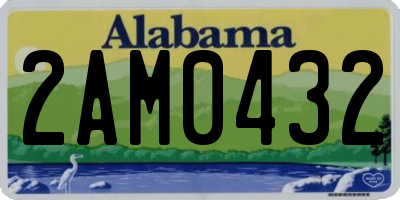 AL license plate 2AM0432