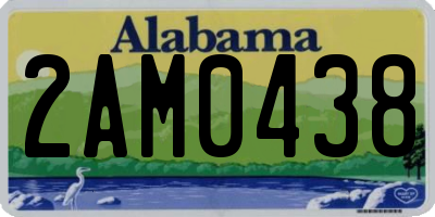 AL license plate 2AM0438
