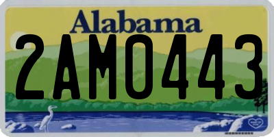 AL license plate 2AM0443