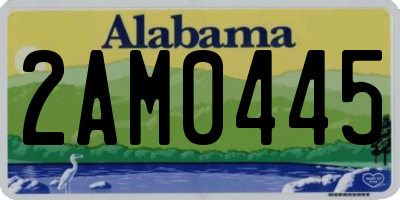 AL license plate 2AM0445