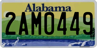 AL license plate 2AM0449