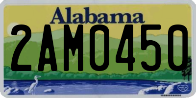 AL license plate 2AM0450