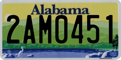 AL license plate 2AM0451