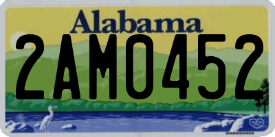 AL license plate 2AM0452
