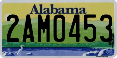 AL license plate 2AM0453