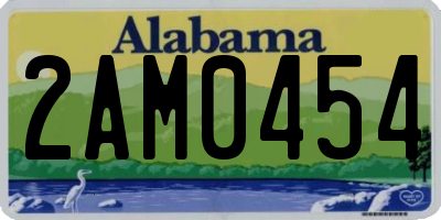 AL license plate 2AM0454
