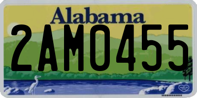 AL license plate 2AM0455