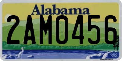 AL license plate 2AM0456