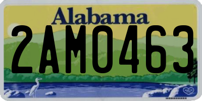AL license plate 2AM0463