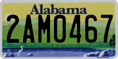 AL license plate 2AM0467