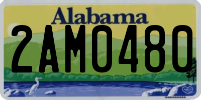 AL license plate 2AM0480