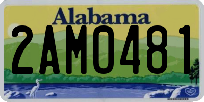 AL license plate 2AM0481