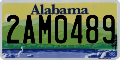 AL license plate 2AM0489
