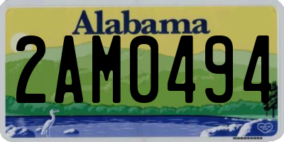 AL license plate 2AM0494
