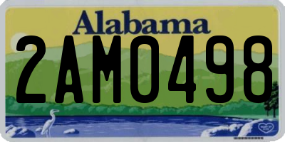 AL license plate 2AM0498