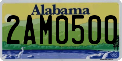 AL license plate 2AM0500