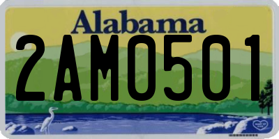 AL license plate 2AM0501