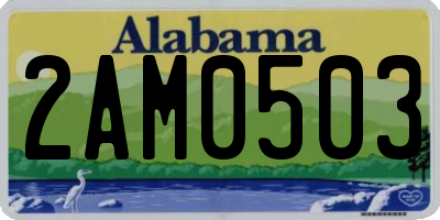 AL license plate 2AM0503
