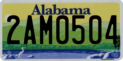 AL license plate 2AM0504