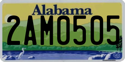 AL license plate 2AM0505