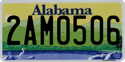 AL license plate 2AM0506