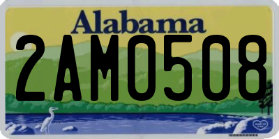 AL license plate 2AM0508